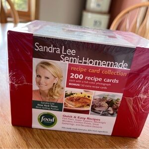 Sandra Lee semi homemade recipe card collection Box 200 recipe cards +50 bonus